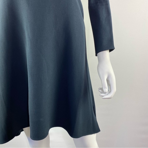 Theory Size 4 Navy Blue Off The Shoulder Elegant Mini Kensington Dress - Picture 5 of 8